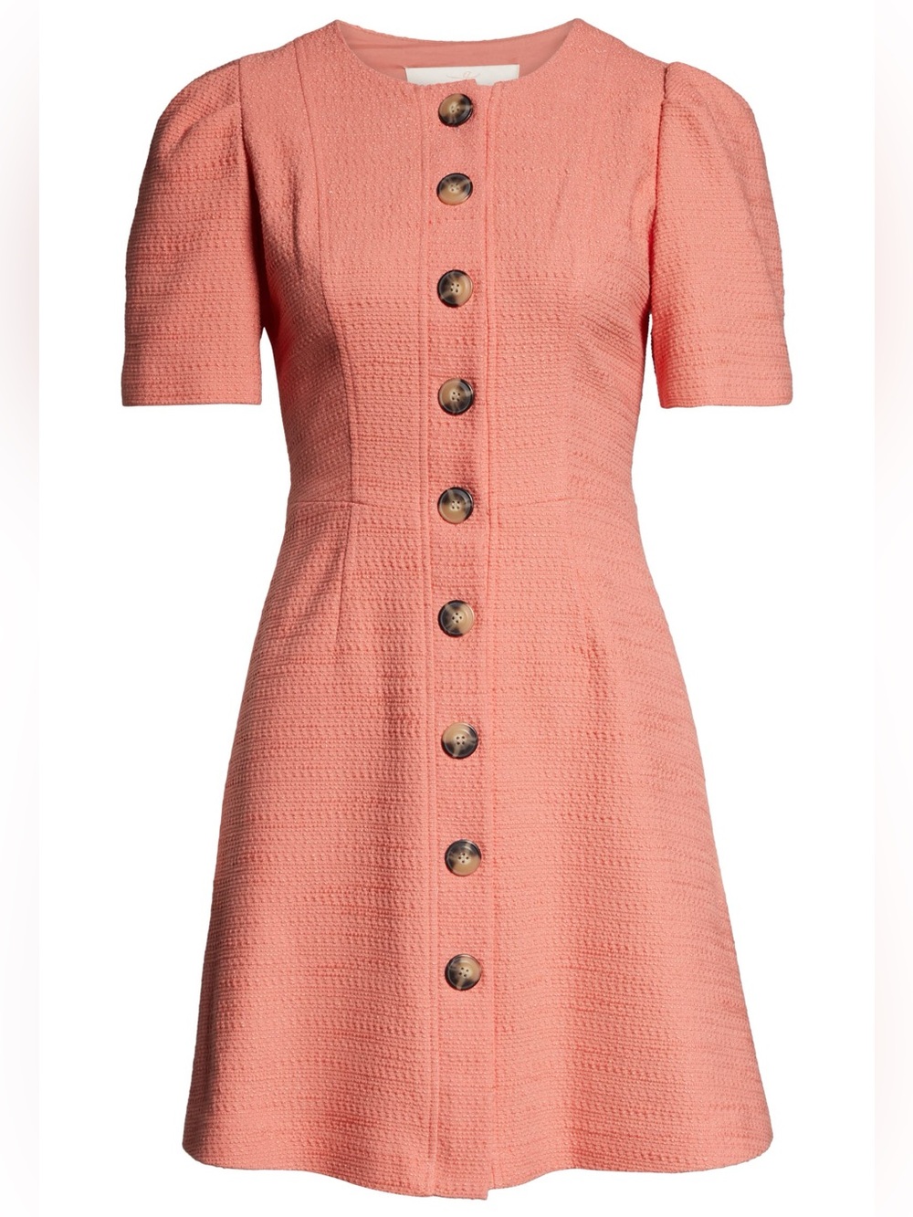 Gal Meets Glam Kathleen Button Front A-Line Dress
